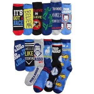 Men's 12 Days of Socks Ted Lasso New in Box Shoe Size 6-12